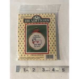 Traditions‎ Merry Christmas to Ewe Cross Stitch Kit Ornament Craft T8549 New